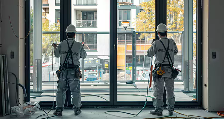 Patio Door Glass Replacement with Built-In Blinds in Largo, FL